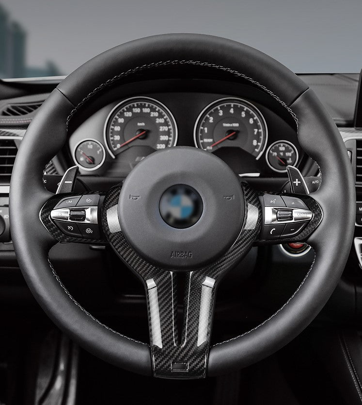 MAX CARBON Performance Sport Lenkrad Blenden für BMW M2 M3 M4 M5 M6 X5M X6M