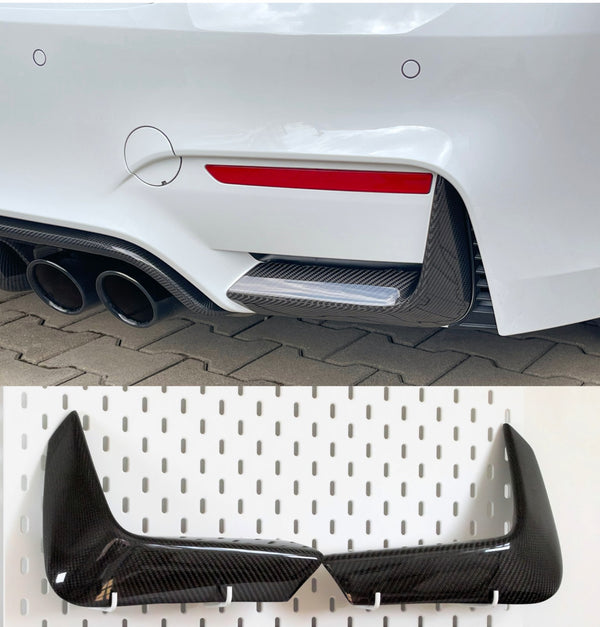 MAX CARBON Performance set of covers rear lower spoiler attachment for BMW M3 F80 M4 F82 F83