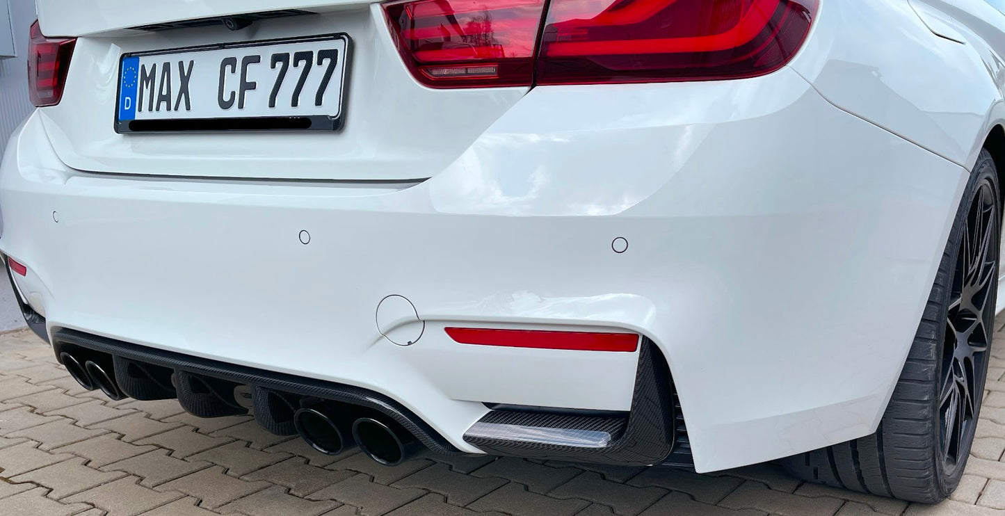 MAX CARBON Performance ensemble de couvercles de fixation de spoiler inférieur arrière pour BMW M3 F80 M4 F82 F83