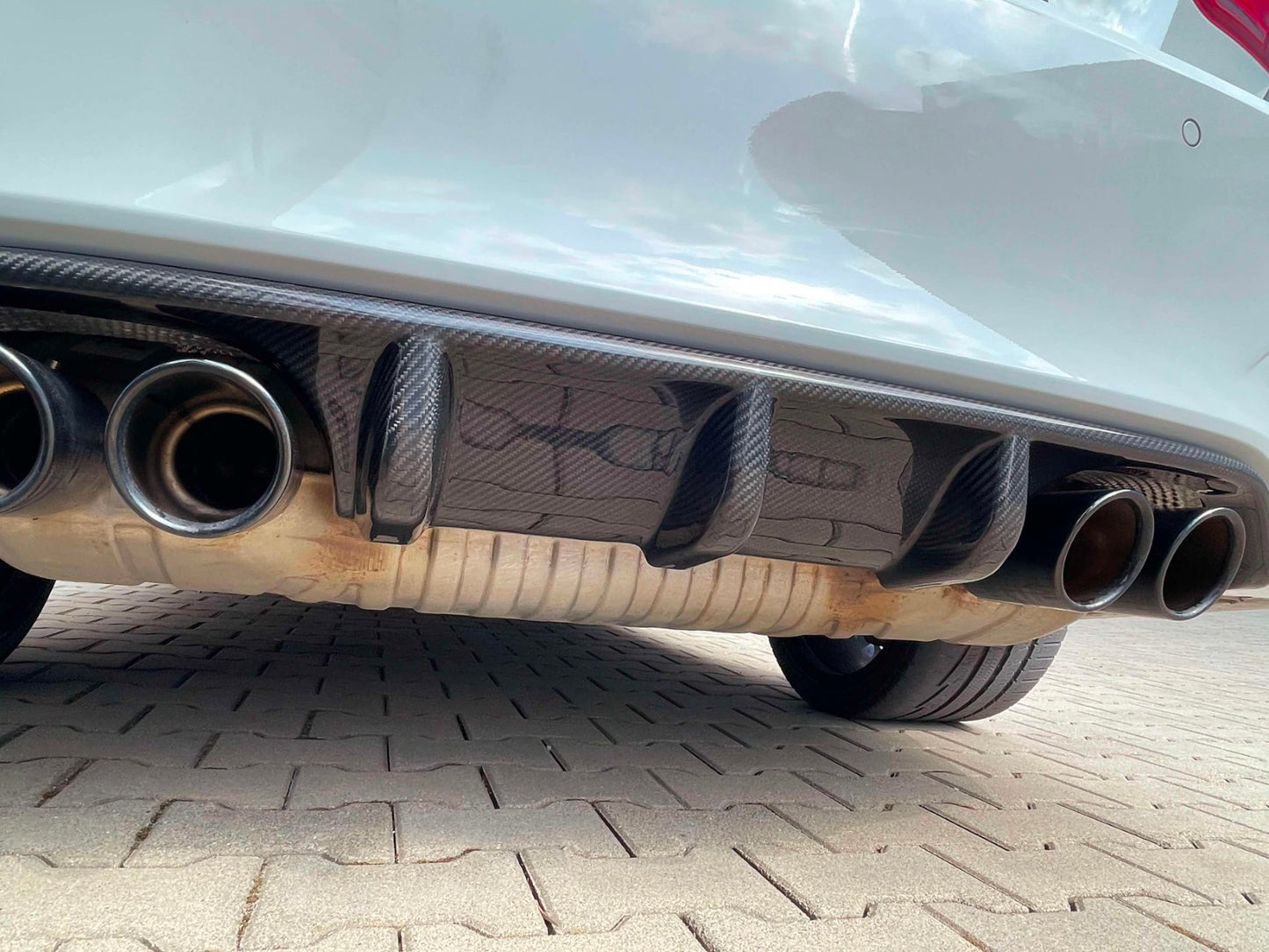 MC MAX CARBON Diffuseur préimprégné de carbone sec de remplacement pour BMW M3 F80 M4 F82 F83 