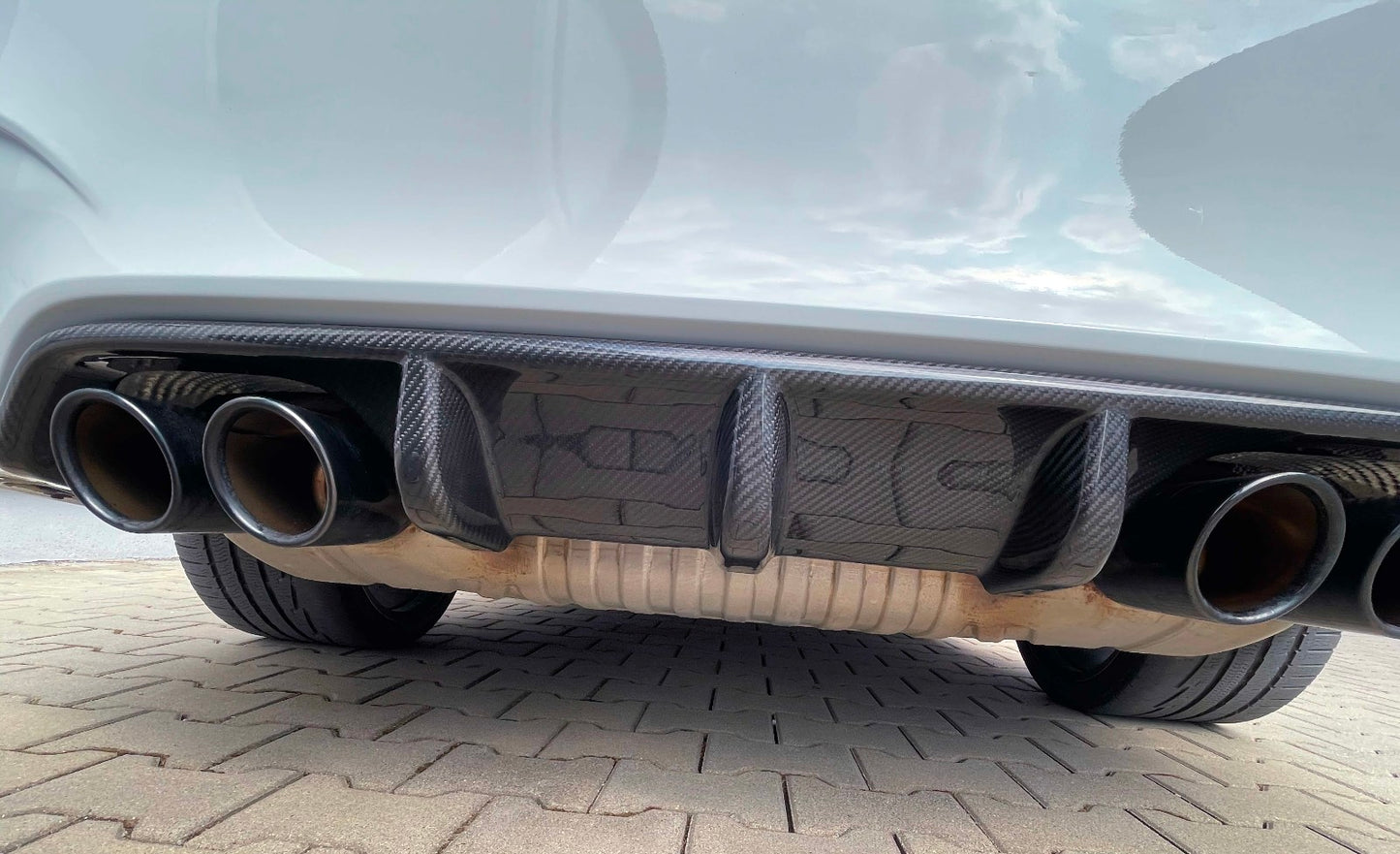 MC MAX CARBON Diffuseur préimprégné de carbone sec de remplacement pour BMW M3 F80 M4 F82 F83 