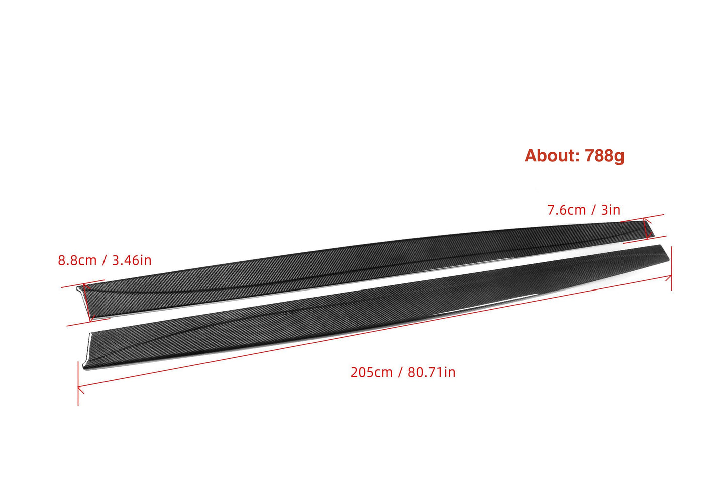 MC Performance Dry Carbon Side Skirts Insert for BMW M3 F80 M4 F82 F83