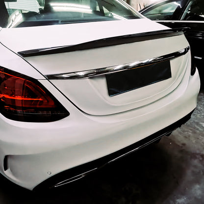 MAX CARBON DRY CARBON Spoiler Heckspoiler Lippe für Mercedes Benz C Klasse W205 Limousine AMG C63 C43