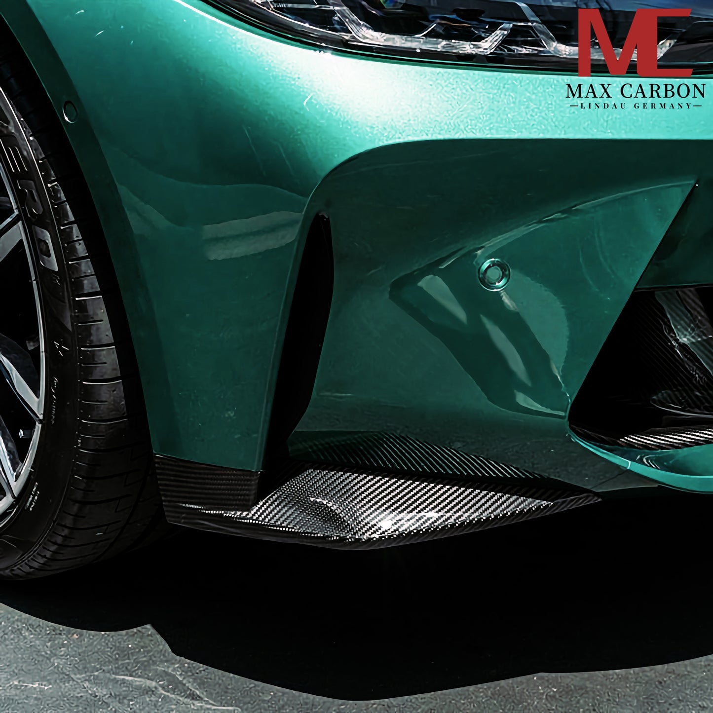 Lèvre avant en carbone préimprégné sec MAX CARBON pour BMW M3 G80 G81 M4 G82 G83 