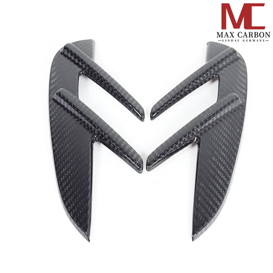 MAX CARBON Dry Carbon Aufsatz Zierleiste Lufteinlass Kotflügel für BMW M3 G80 G81 M4 G82 G83