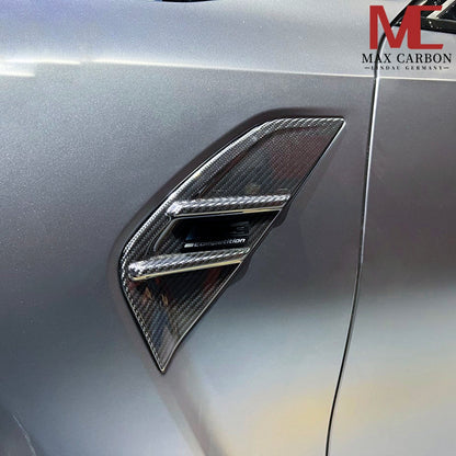 MAX CARBON Dry Carbon Kotflügel Lufteinlässe Zierleiste Ersatz für BMW M3 G80 G81 M4 G82 G83
