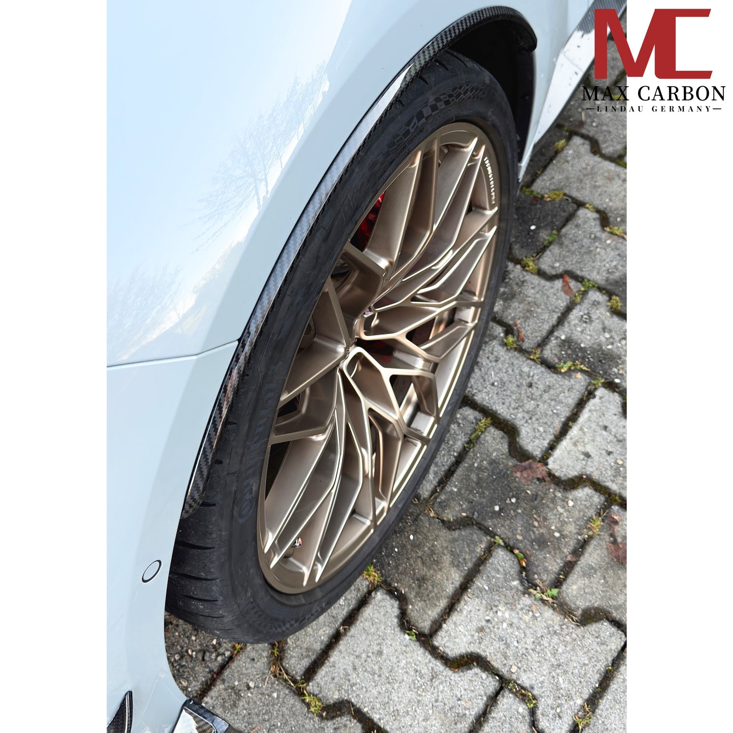 MAX CARBON Dry Carbon Vorderradschutz Radhaus Abdeckung passt für BMW M3 G80 G81