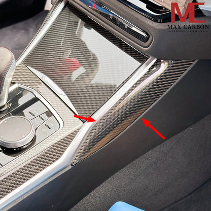 MAX CARBON Dry CARBON Seiten Mittelkonsole Blenden für BMW G20 G21 G22 G23 G26 G42 G80 G81 G82 G83 G87