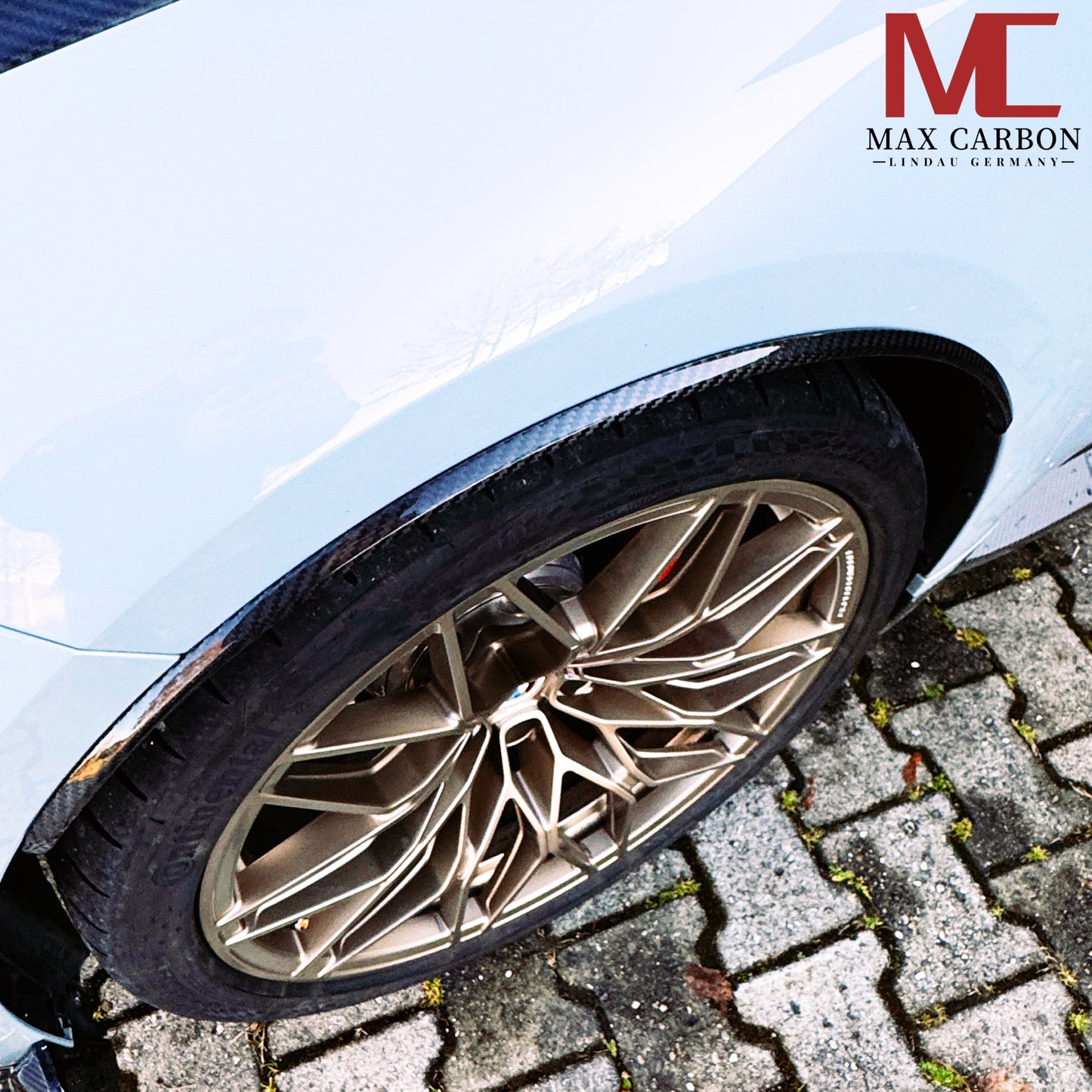 MAX CARBON Dry Carbon Vorderradschutz Radhaus Abdeckung passt für BMW M3 G80 G81
