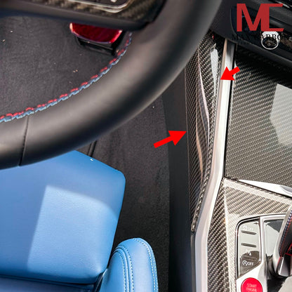 MAX CARBON Dry CARBON Seiten Mittelkonsole Blenden für BMW G20 G21 G22 G23 G26 G42 G80 G81 G82 G83 G87