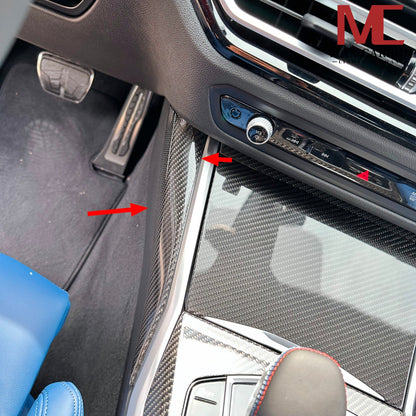 MAX CARBON Dry CARBON Seiten Mittelkonsole Blenden für BMW G20 G21 G22 G23 G26 G42 G80 G81 G82 G83 G87