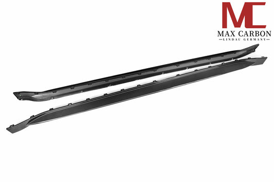 MC MAX CARBON Insert de seuil de jupes latérales de remplacement préimprégné de carbone sec pour BMW M3 G80 G81 M4 G82 G83 OEM 