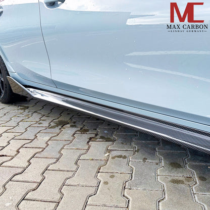 MAX CARBON Dry Carbon Prepreg Performance Seitenschweller Schwellereinsatz für BMW M3 G80 G81 M4 G82 G83