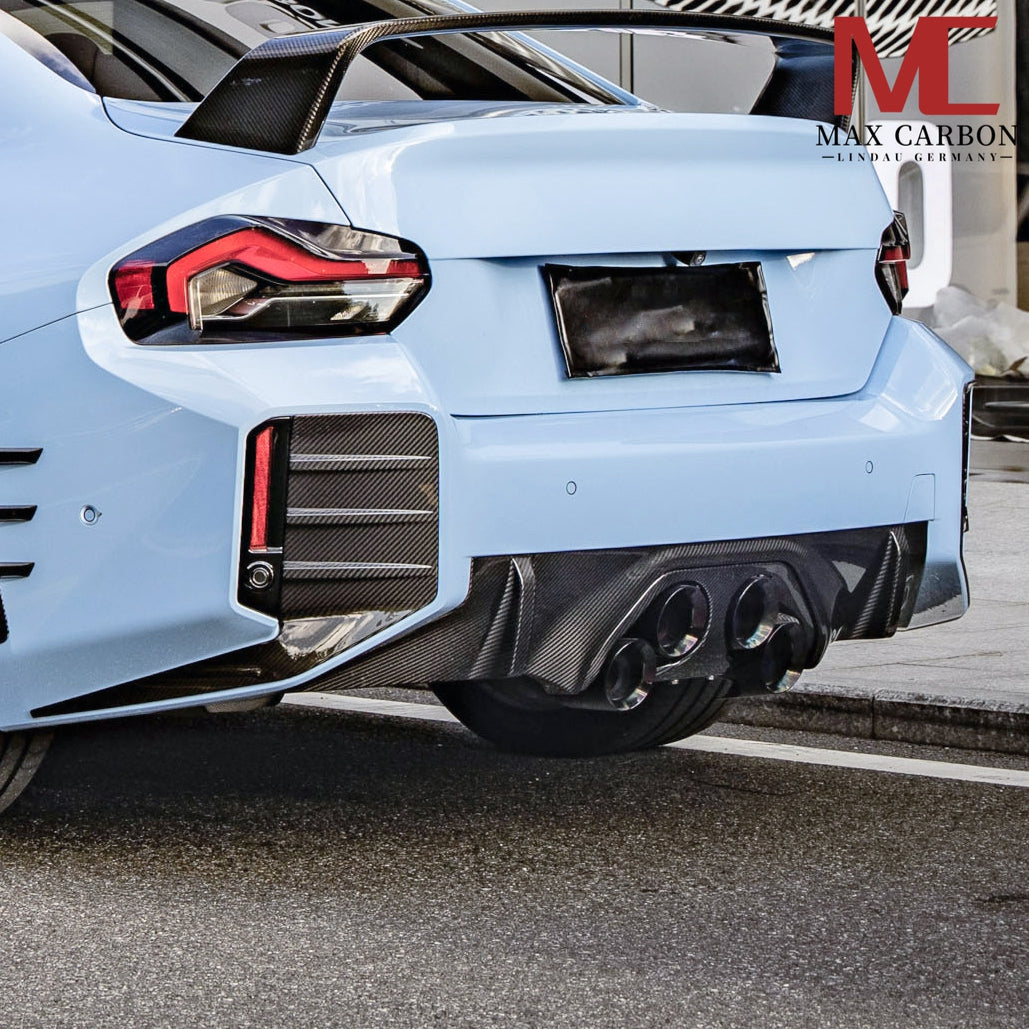 MAX CARBON Performance Dry Carbon Rear Spoiler Rear Wing Flowed Through for BMW M2 G87 2 Series G42 