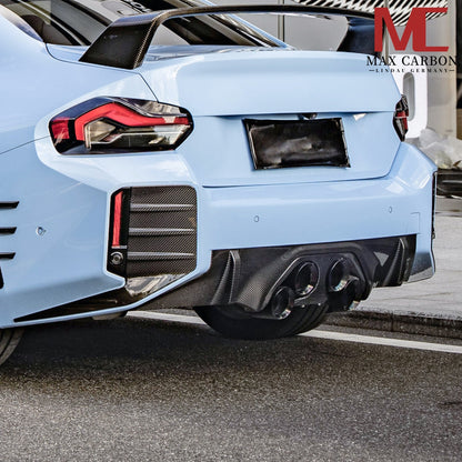 MAX CARBON Performance Dry Carbon Rear Spoiler Rear Wing Flowed Through for BMW M2 G87 2 Series G42 