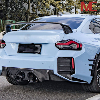 MAX CARBON Performance Dry Carbon Rear Spoiler Rear Wing Flowed Through for BMW M2 G87 2 Series G42 