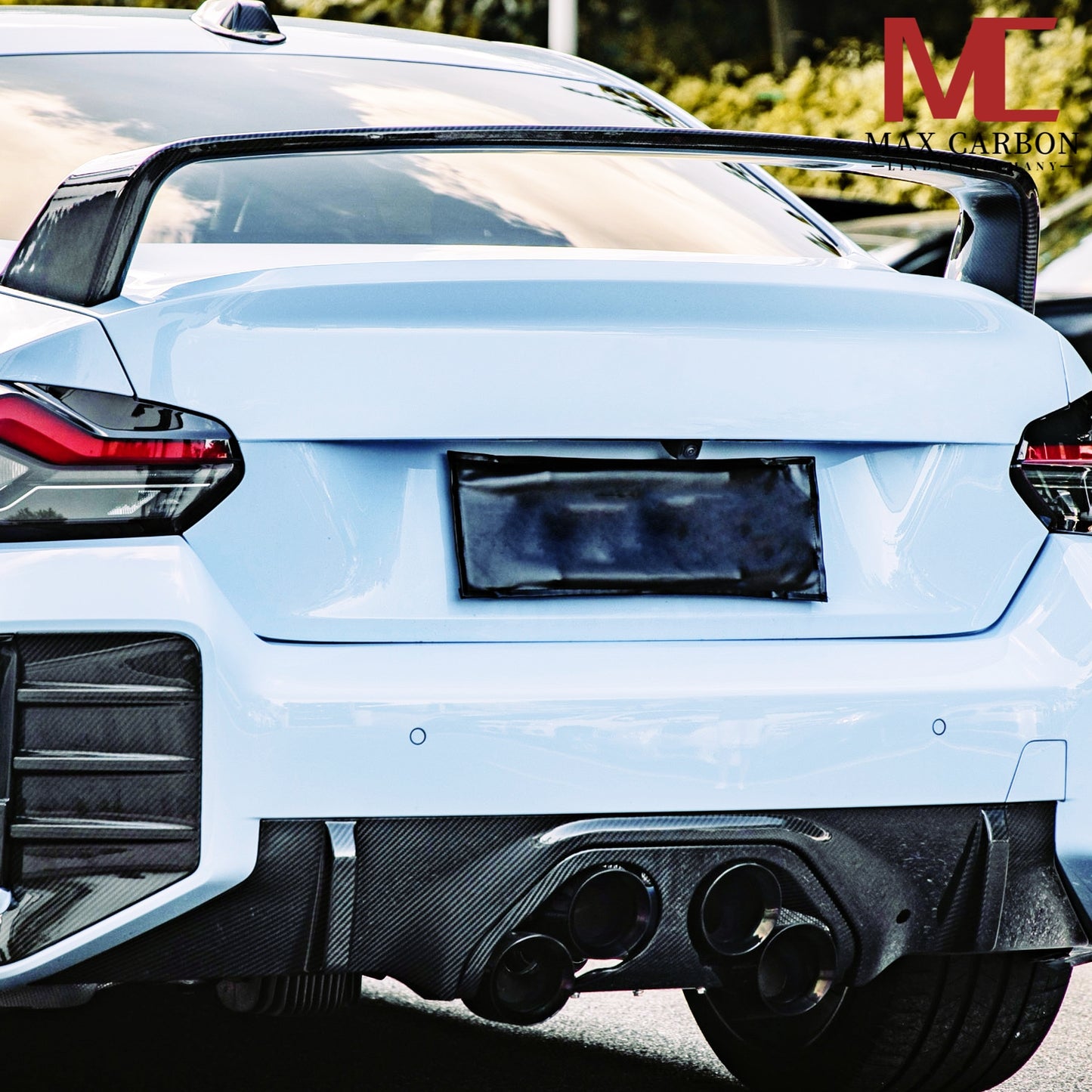 MAX CARBON Performance Dry Carbon Rear Spoiler Rear Wing Flowed Through for BMW M2 G87 2 Series G42 