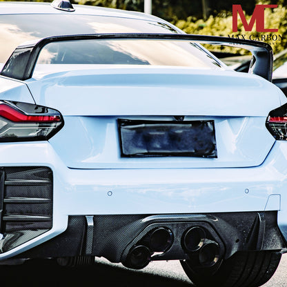 MAX CARBON Performance Dry Carbon Rear Spoiler Rear Wing Flowed Through for BMW M2 G87 2 Series G42 