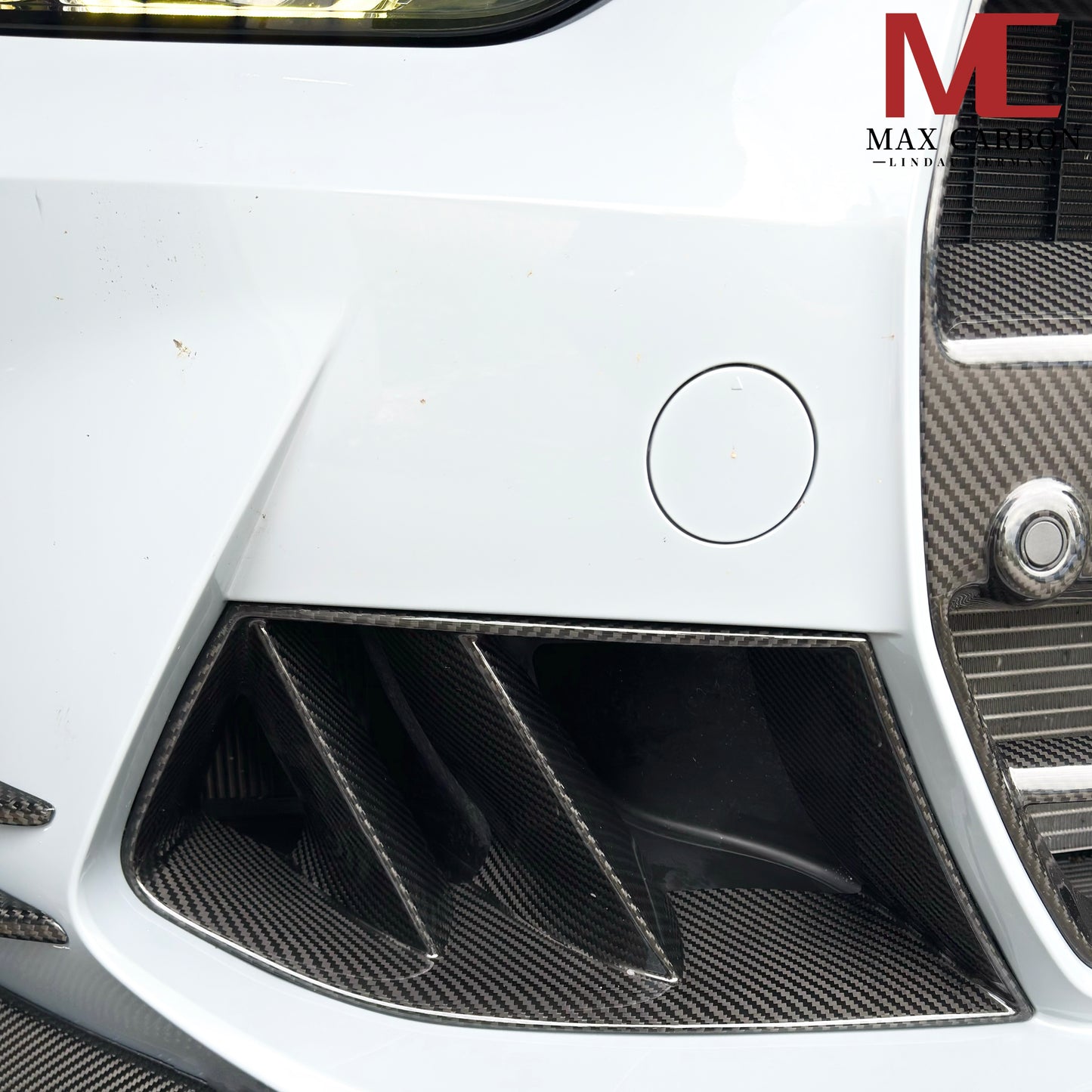 MAX CARBON Dry Carbon Prepreg Performance 2 Gitter Lufteinlass Ersatz für BMW M3 M4 G80 G81 G82 G83