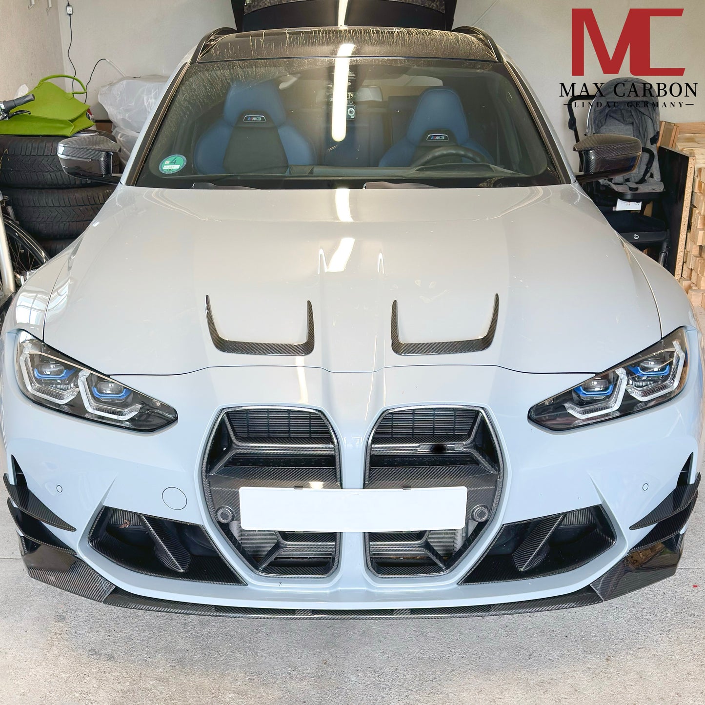MAX CARBON Performance Aero Flick Dry Carbone Préimprégné pour BMW M3 G80 G81 M4 G82 G83 V2