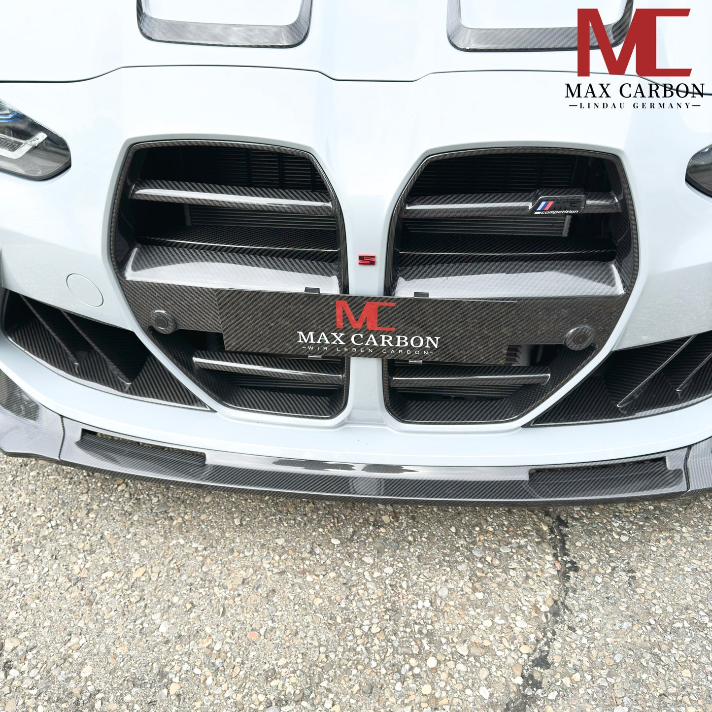 MAX CARBON Peformance véritable carbone sec Karbon véritable couverture de calandre en carbone pour BMW G87 G80 G81 G82 G83 M3 M4 M2 