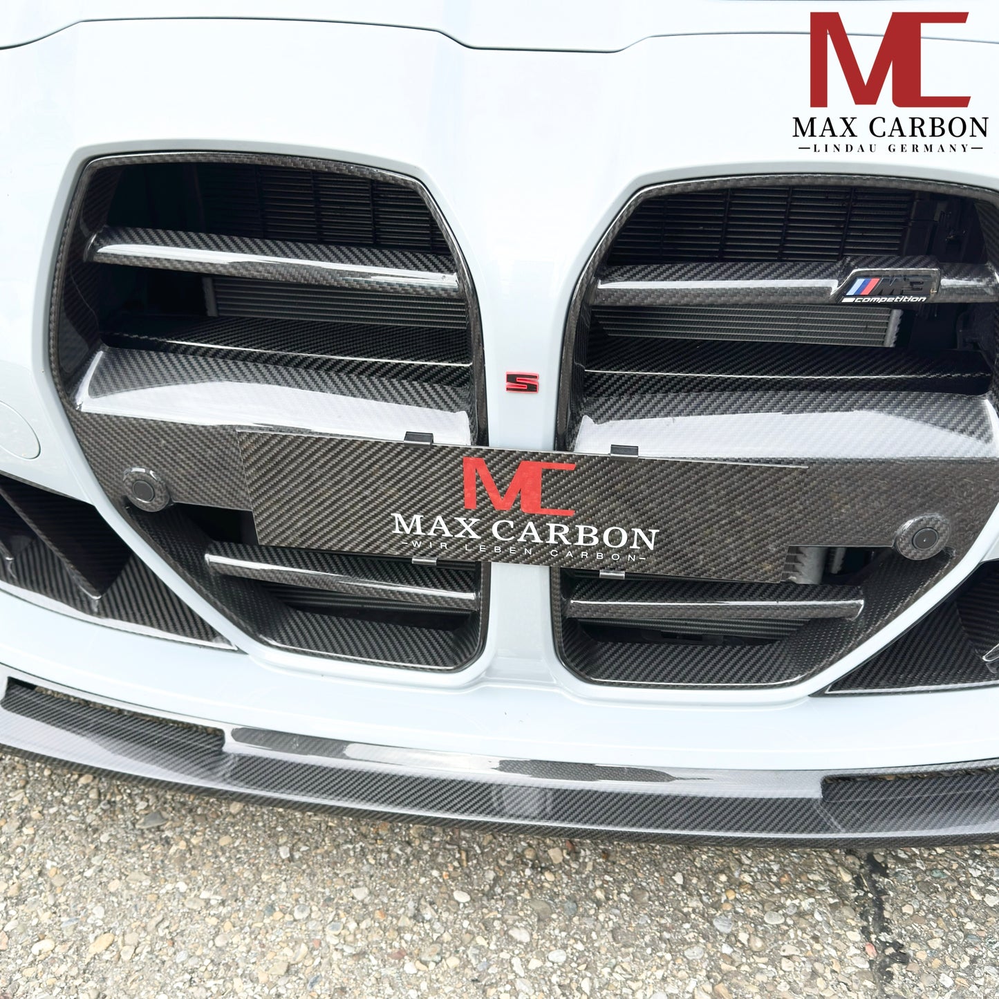 MAX CARBON Peformance véritable carbone sec Karbon véritable couverture de calandre en carbone pour BMW G87 G80 G81 G82 G83 M3 M4 M2 