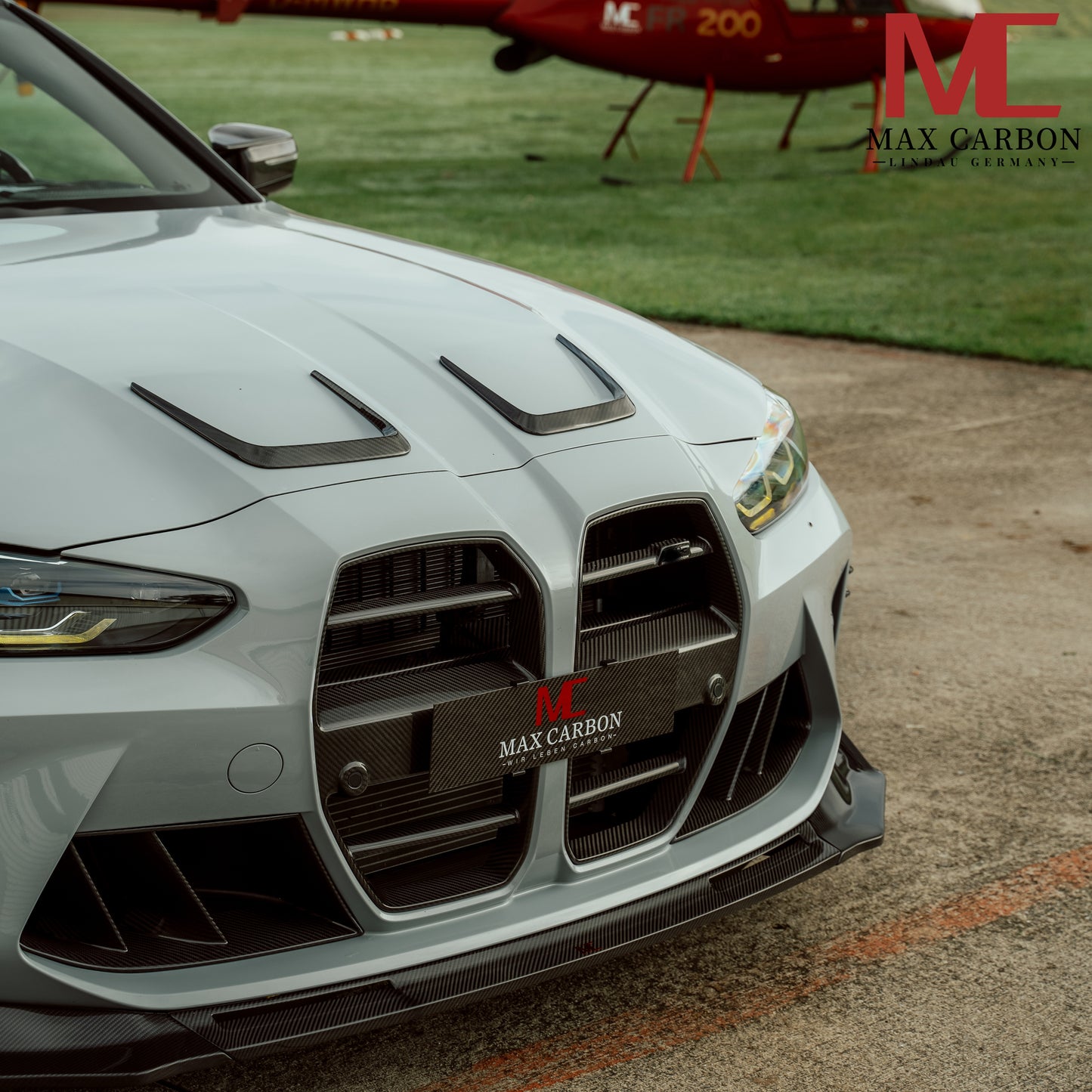 Ensemble de lèvre avant de fixation avant en carbone sec MAX CARBON pour BMW G80 G81 G82 G83 M3 M4 