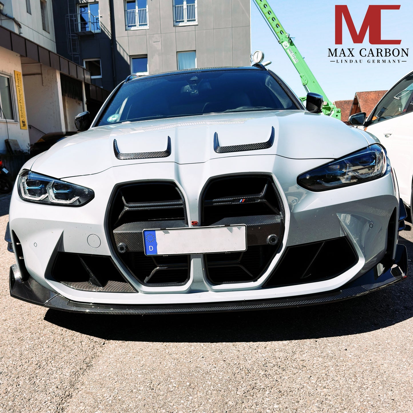 Jeu de lèvre avant de fixation avant MAX CARBON Performance DRY CARBON pour BMW G80 G81 G82 G83 M3 M4 CSL 