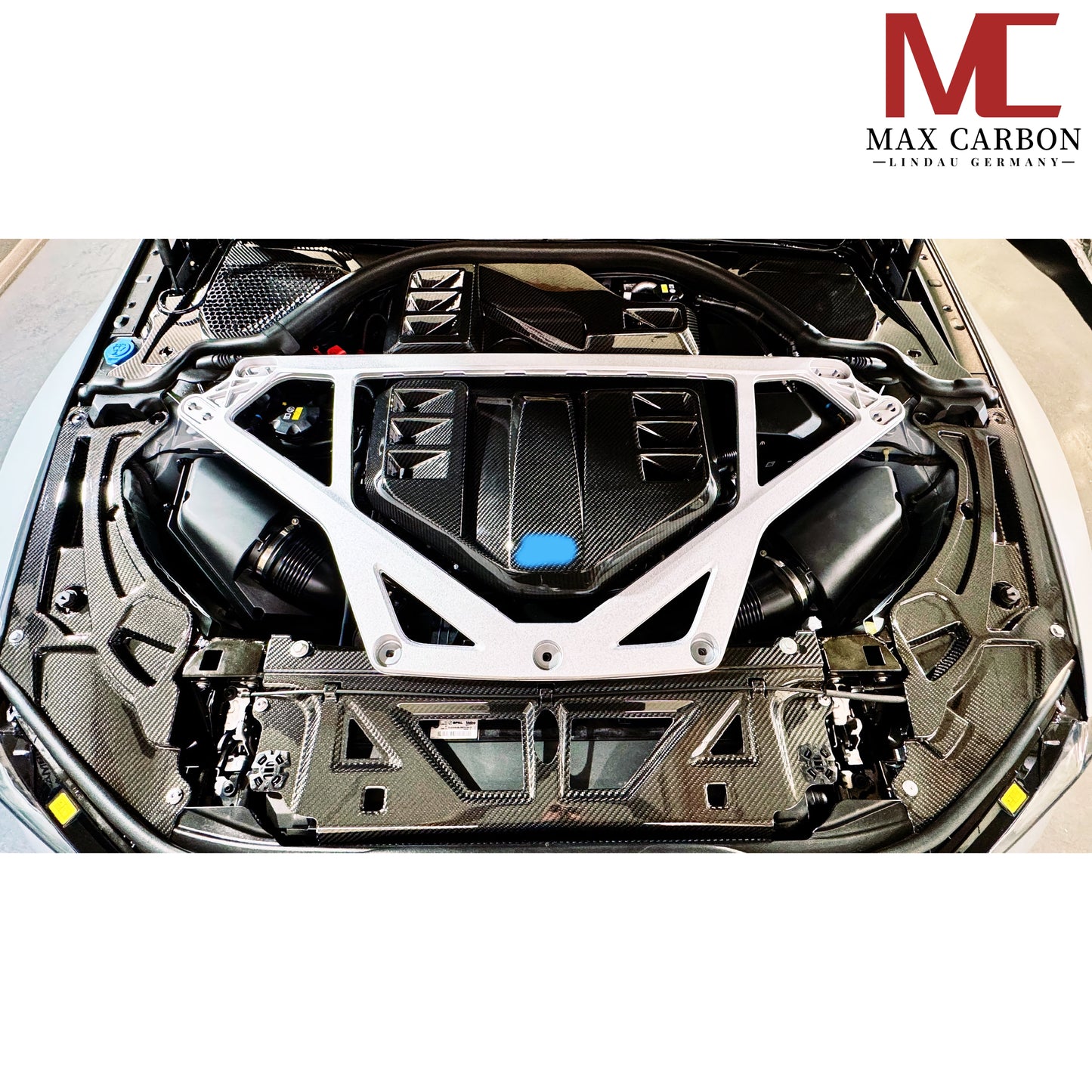 MAX CARBON Dry CARBON Motorabdeckung Motorraum Ersatz für BMW M3 G80 G81 G82 G83 M3 M4 M2 G87 BIG COVER