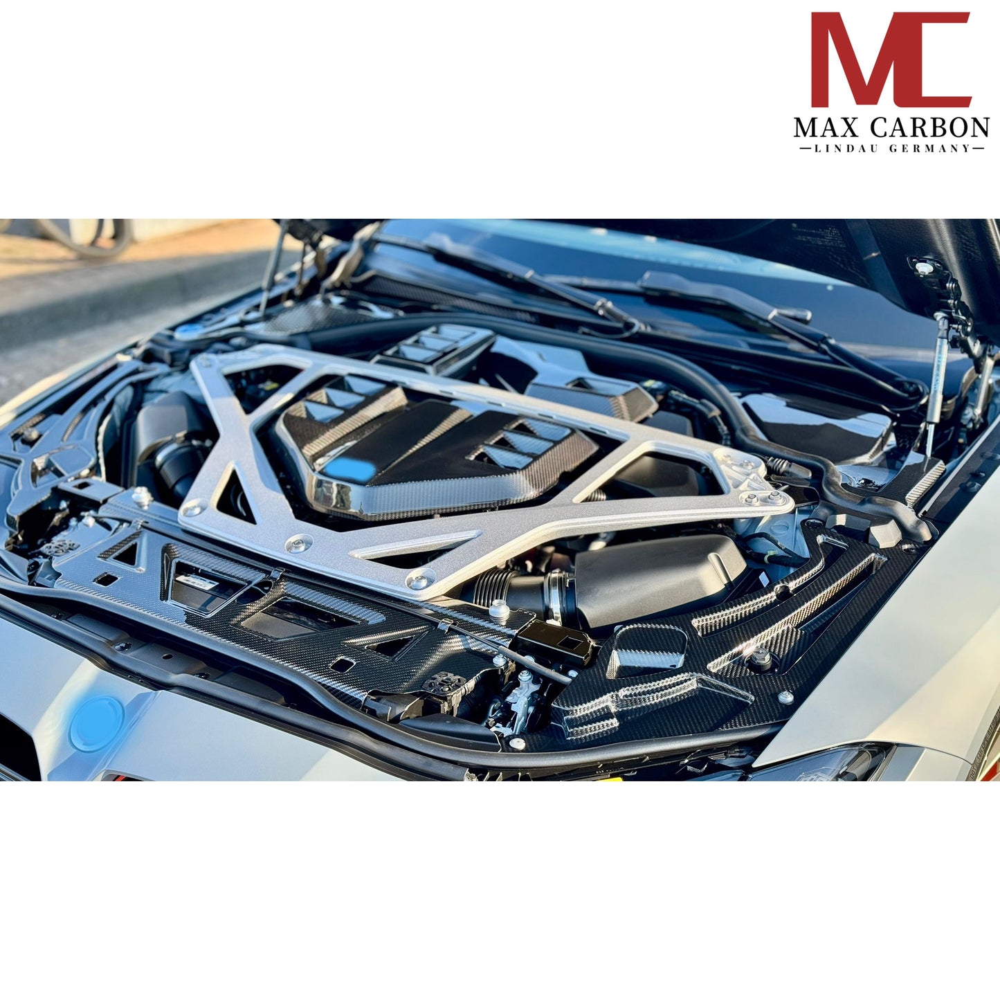 MAX CARBON Dry CARBON Motorabdeckung Motorraum Ersatz für BMW M3 G80 G81 G82 G83 M3 M4 M2 G87 BIG COVER