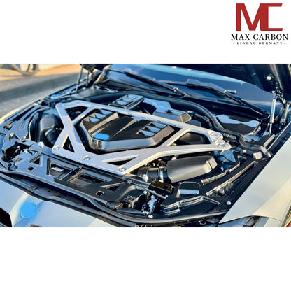MAX CARBON Dry CARBON Motorabdeckung Motorraum Ersatz für BMW M3 G80 G81 G82 G83 M3 M4 M2 G87 BIG COVER