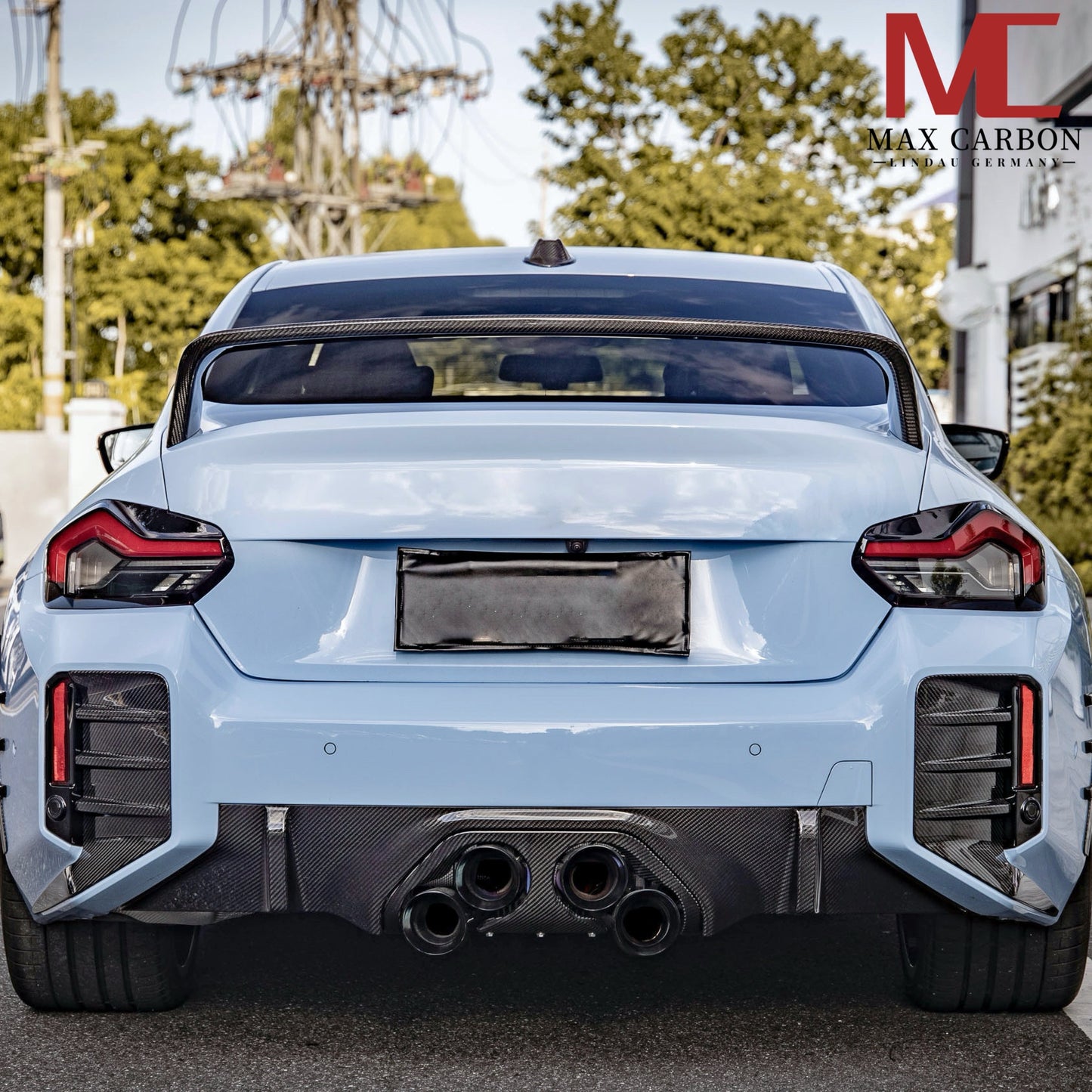 Diffuseur arrière et garniture centrale MAX CARBON PERFORMANCE pour BMW M2 G87 incl.