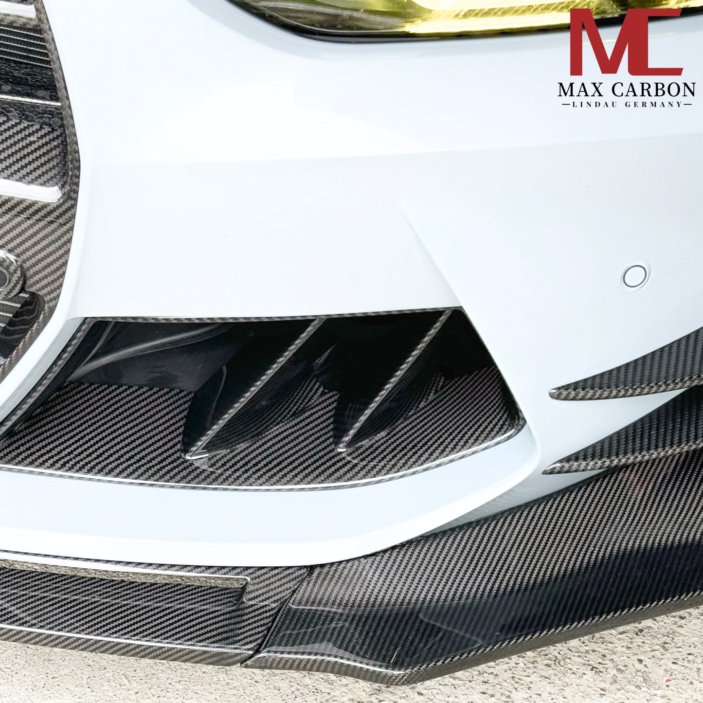 MAX CARBON Dry Carbon Prepreg Performance 2 Gitter Lufteinlass Ersatz für BMW M3 M4 G80 G81 G82 G83
