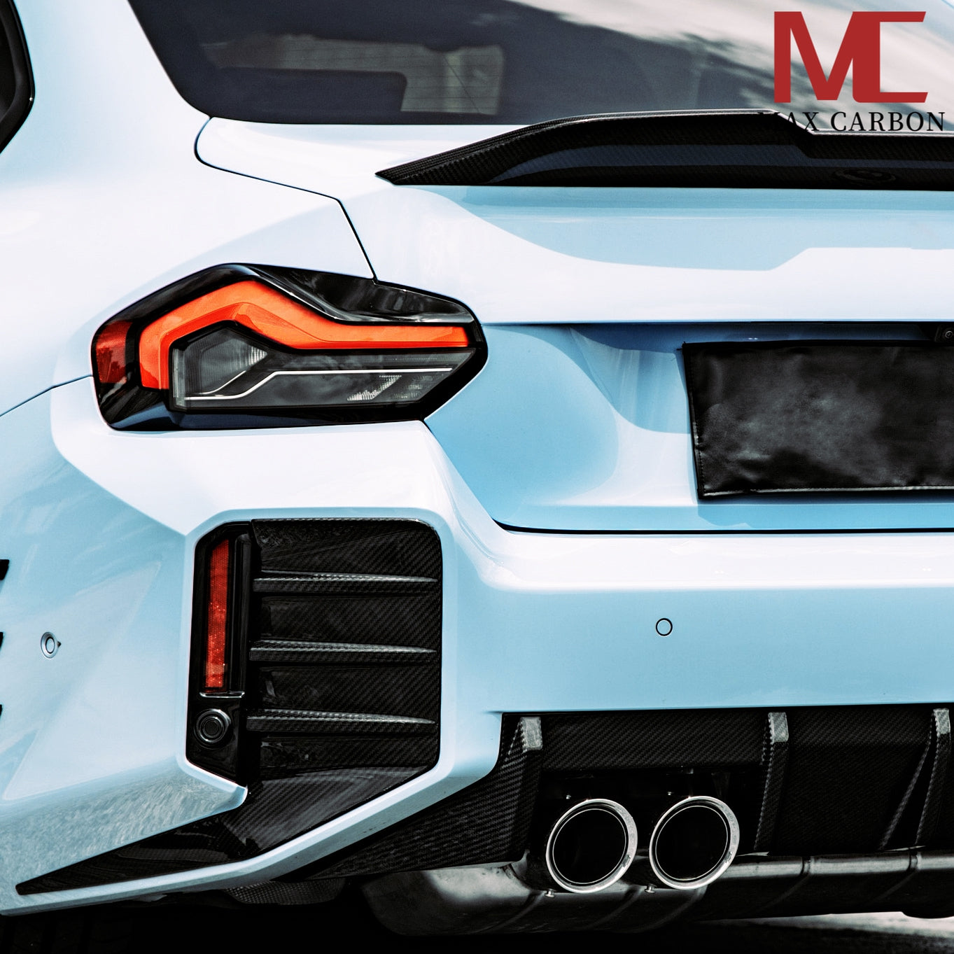 MAX CARBON Performance Autocollant de fixation arrière pour seuil arrière pour BMW G87 M2 