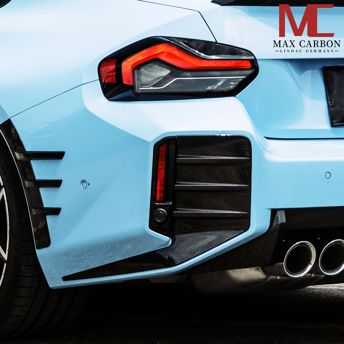 MAX CARBON Performance Autocollant de fixation arrière pour seuil arrière pour BMW G87 M2 