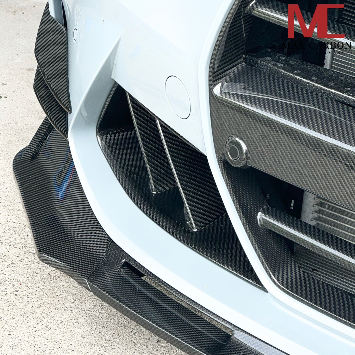 MAX CARBON Dry Carbon Prepreg Performance 2 Gitter Lufteinlass Ersatz für BMW M3 M4 G80 G81 G82 G83