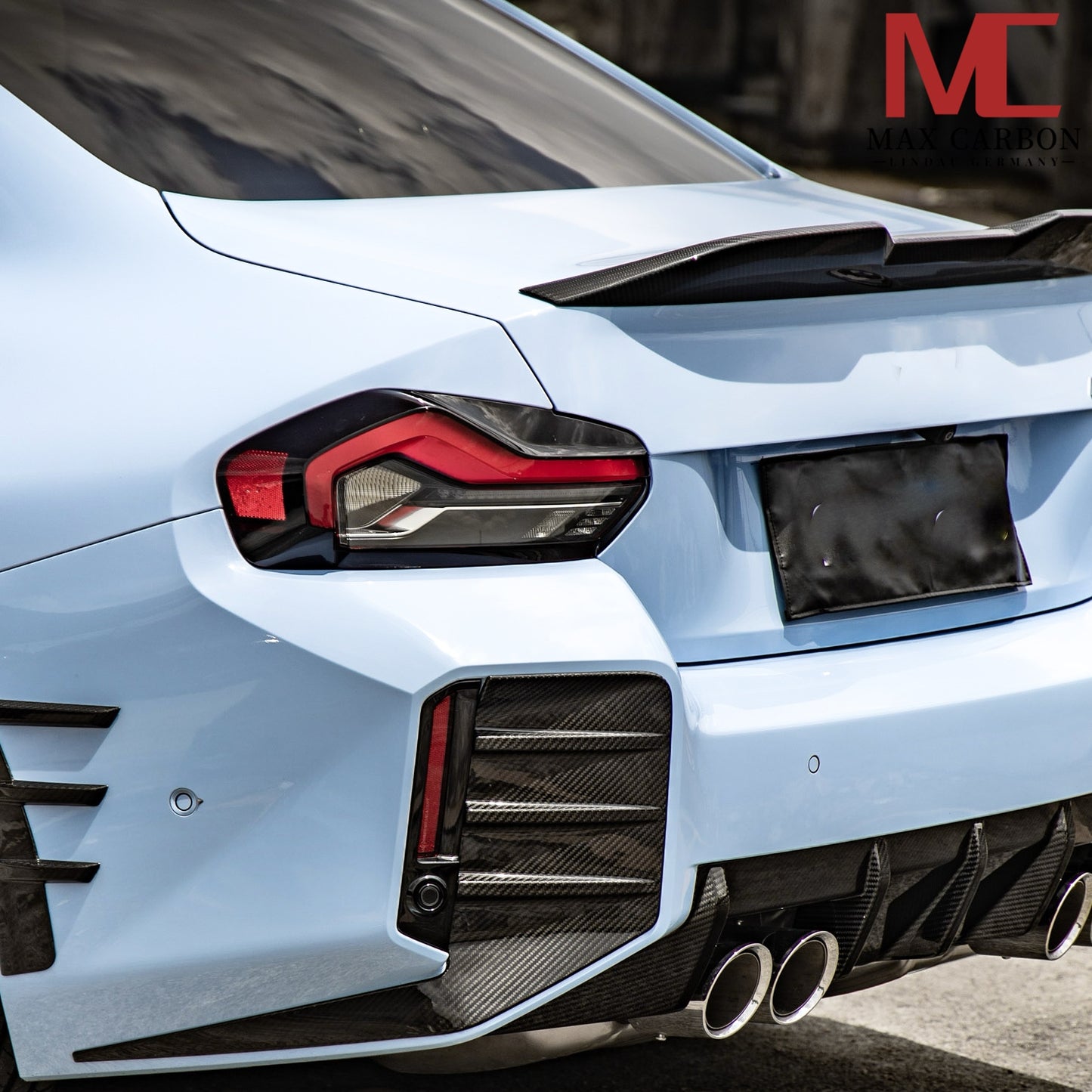 MAX CARBON Performance Autocollant de fixation arrière pour seuil arrière pour BMW G87 M2 