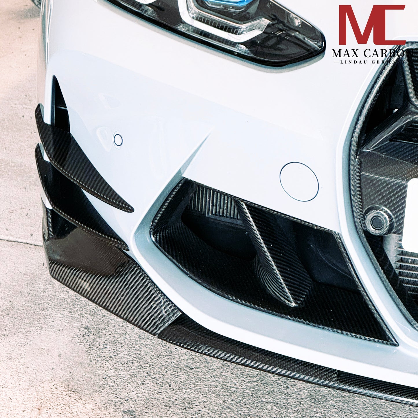 MAX CARBON Performance Aero Flick Dry Carbone Préimprégné pour BMW M3 G80 G81 M4 G82 G83 V2