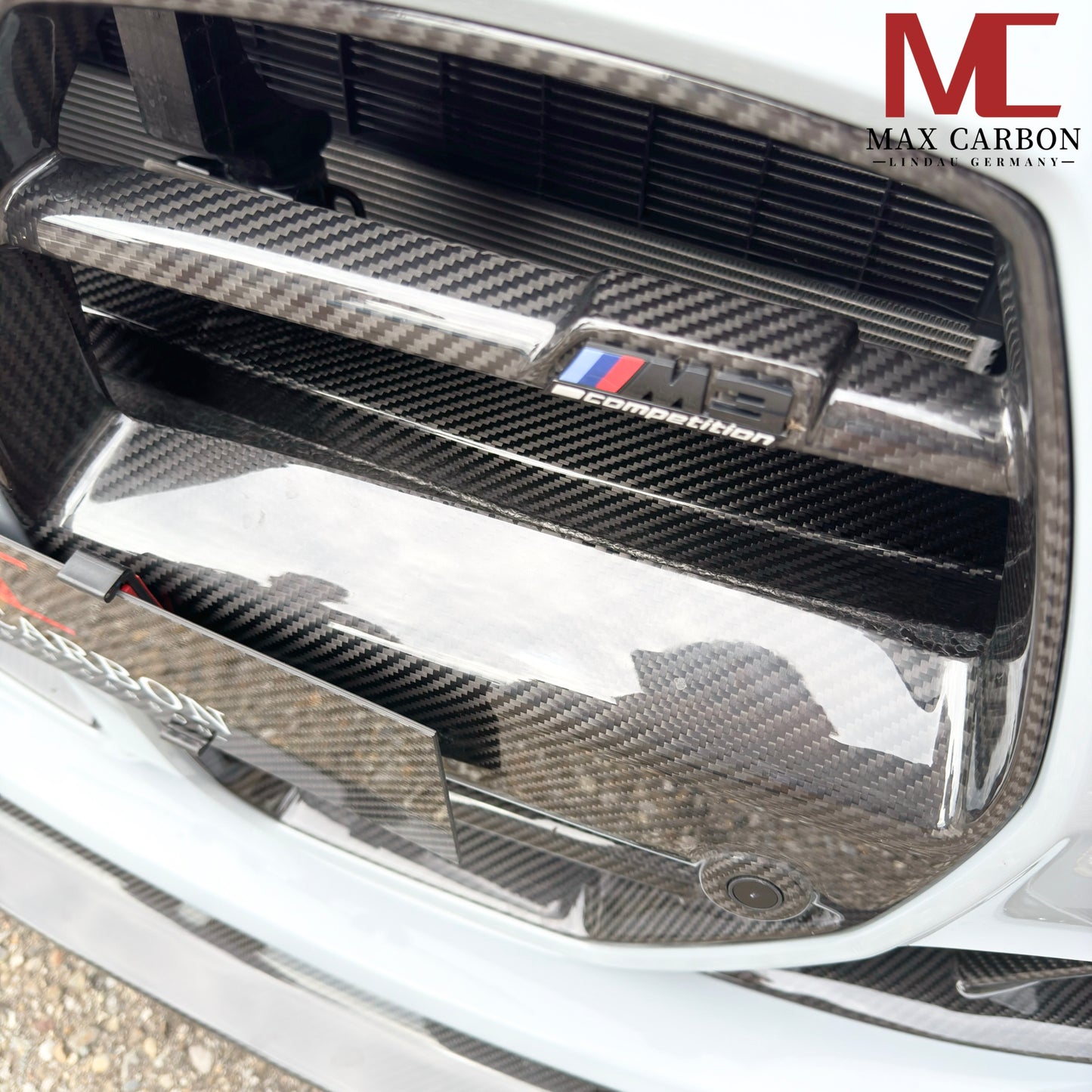MAX CARBON Peformance véritable carbone sec Karbon véritable couverture de calandre en carbone pour BMW G87 G80 G81 G82 G83 M3 M4 M2 