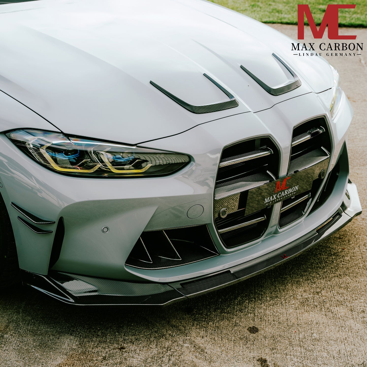 Ensemble de lèvre avant de fixation avant en carbone sec MAX CARBON pour BMW G80 G81 G82 G83 M3 M4 