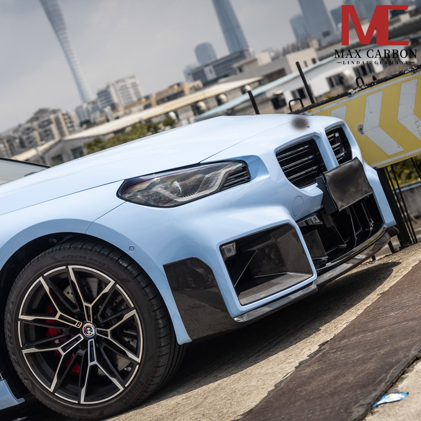 MAX CARBON Performance Real Carbon Dry Carbon Front Bumper Air Intakes for BMW M2 G87