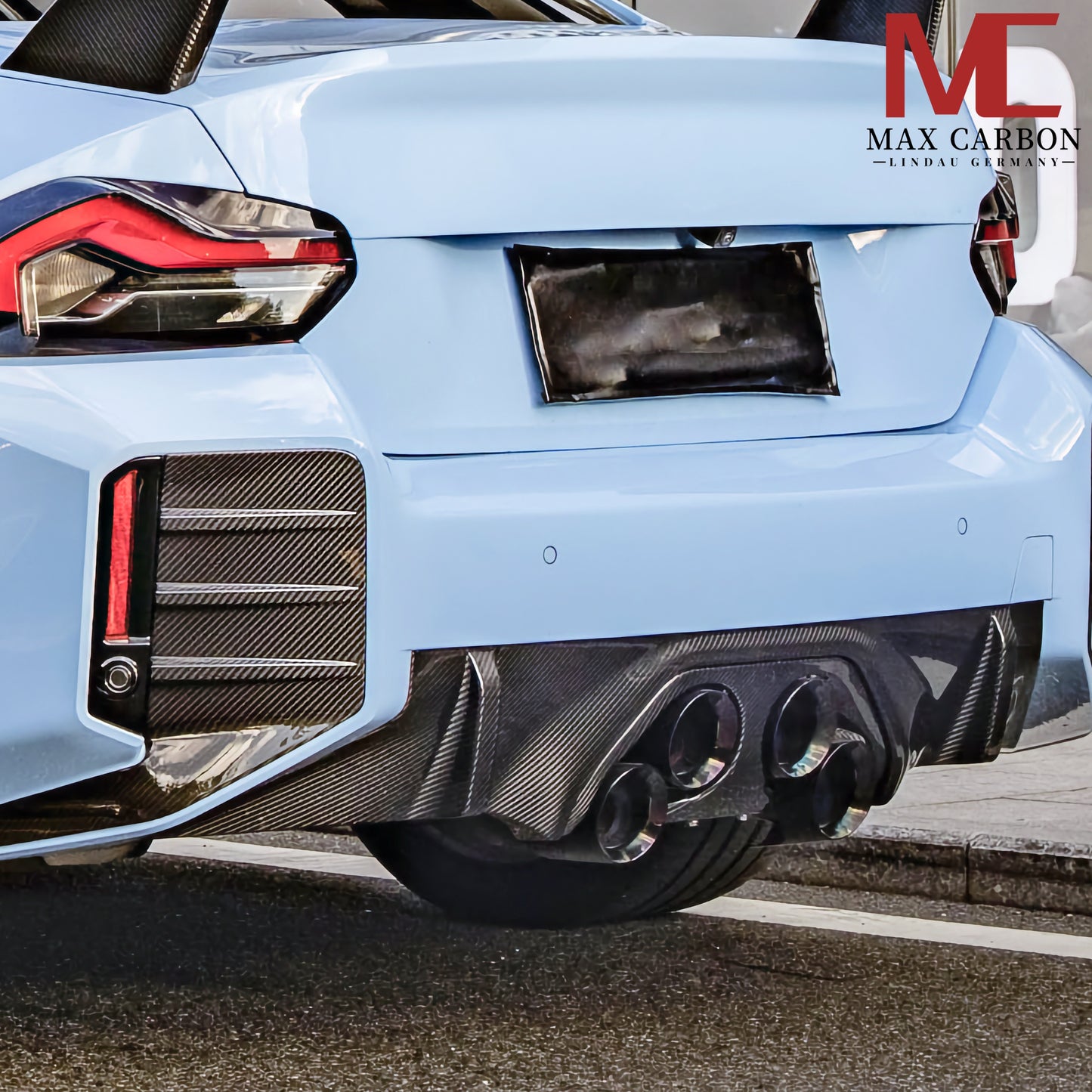 Diffuseur arrière et garniture centrale MAX CARBON PERFORMANCE pour BMW M2 G87 incl.