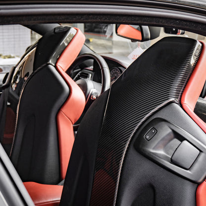 MAX CARBON Dry Carbon Prepreg Sitz Abdeckung Cover passend für BMW M2 Competition F87 M3 F80 M4 F82 F83