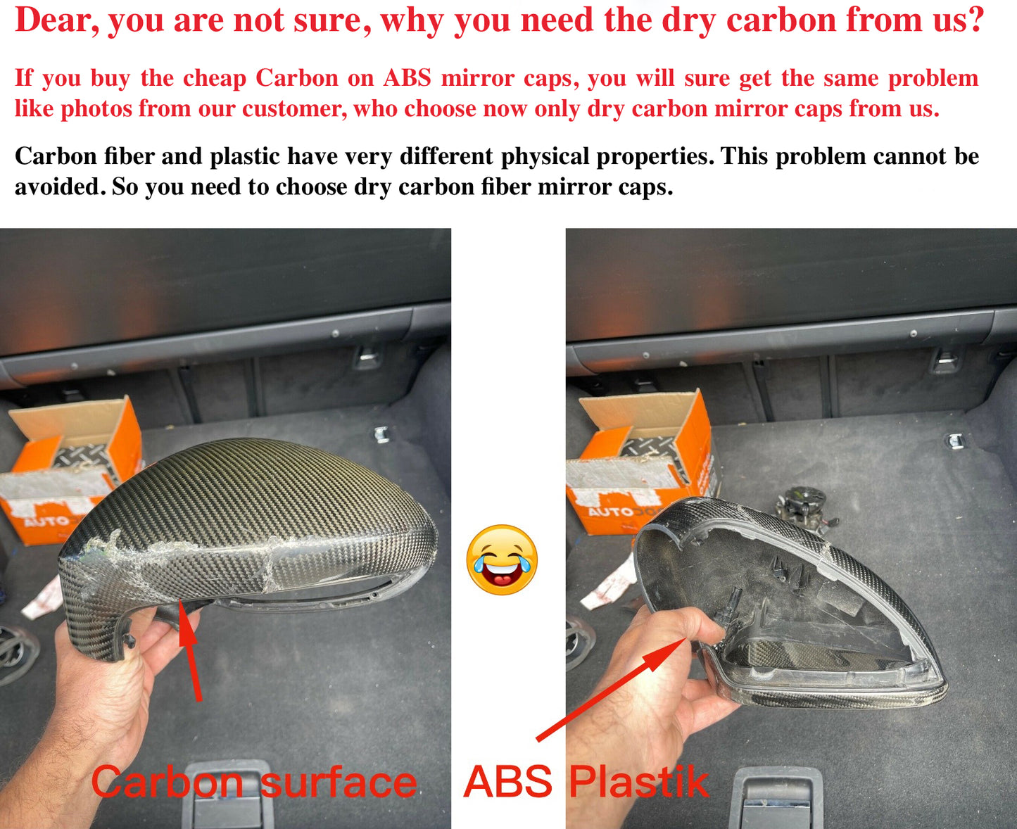 MC MAX CARBON Performance mirror caps for Mercedes A CLA CE Class W176 W117 W204 W217 207 W242