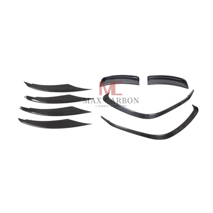 Becquet de lèvre avant à bord détachable MC MAX CARBON Performance pour berline Mercedes Benz classe A W177