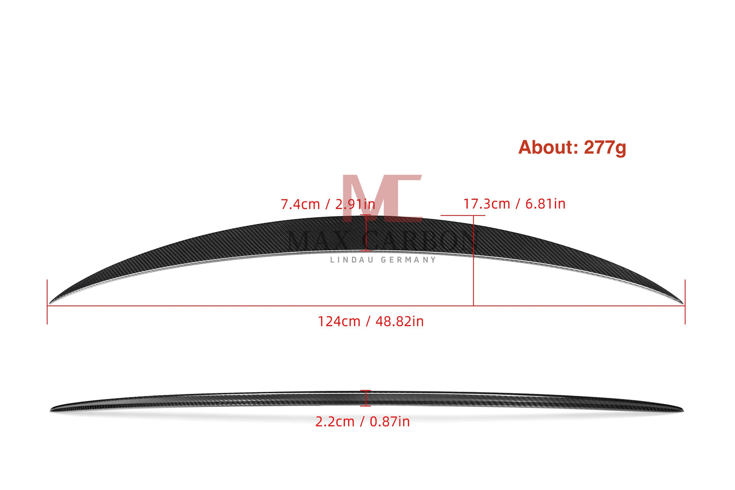 Lèvre de becquet arrière MC MAX CARBON Performance pour Mercedes Benz W213 classe E AMG E63 