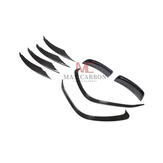 Becquet de lèvre avant à bord détachable MC MAX CARBON Performance pour berline Mercedes Benz classe A W177