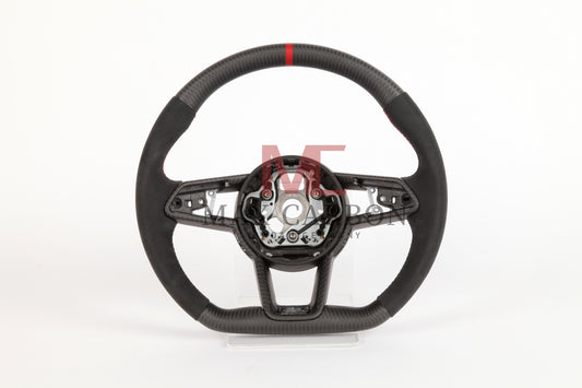 MC MAX CARBON Performance Dry Matt Carbon Lenkrad mit Spange Austausch Ersatz für Audi R8 4S