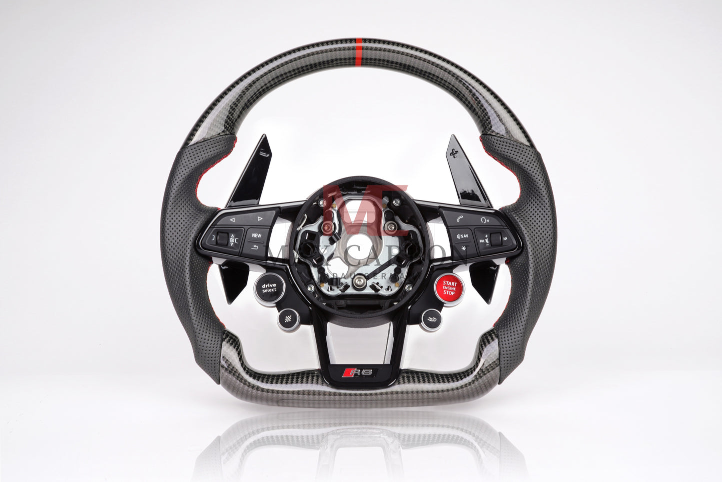 MC MAX CARBON Performance Dry Carbon High Gloss Steering Wheel Replacement for Audi R8 4S