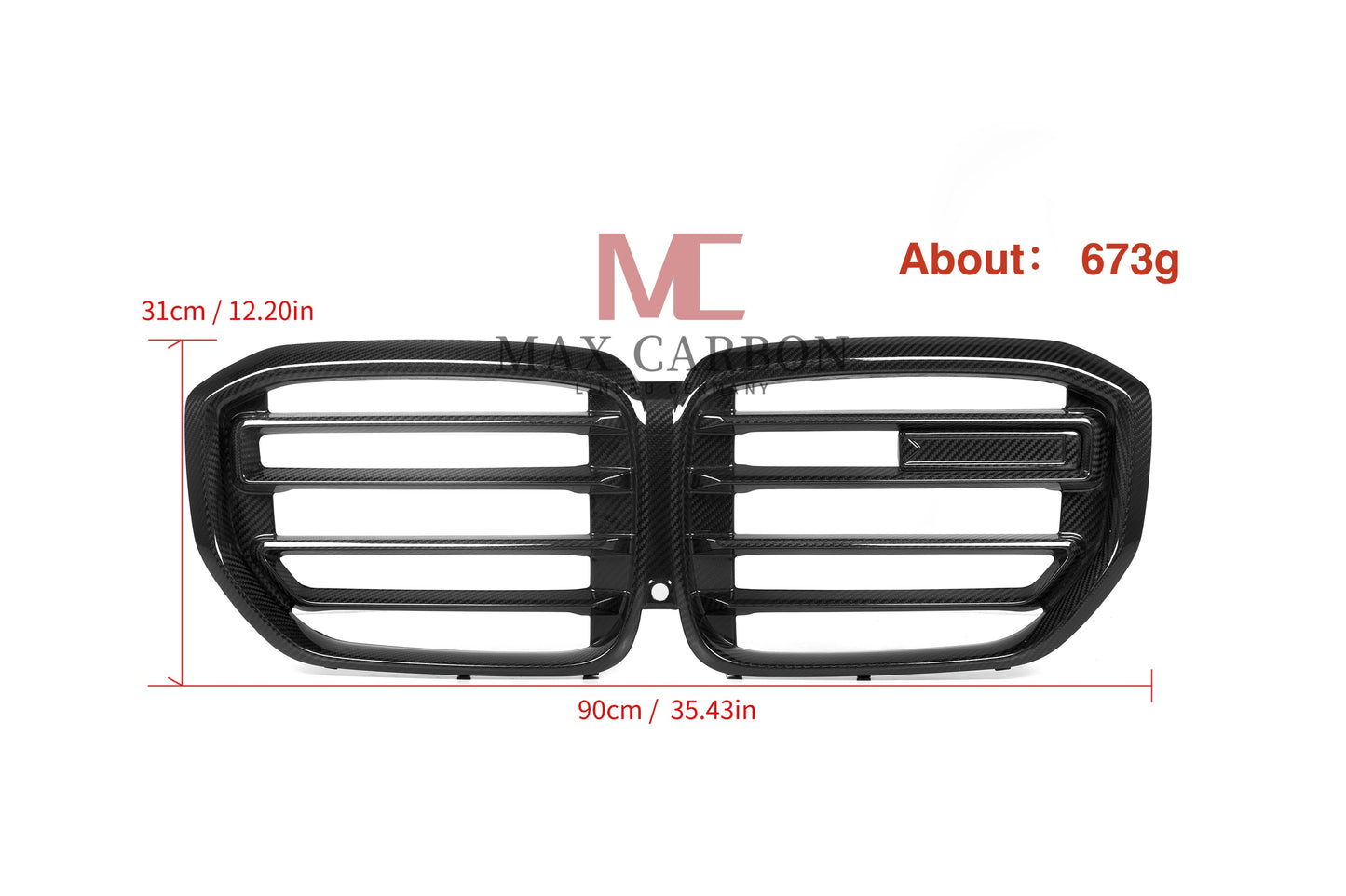 MC MAX CARBON Dry Carbon Performance Grille Grill Replacement for BMW X5 G05 X5M F95 LCI 